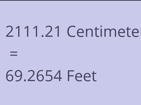 2111.21 CM TO FEET