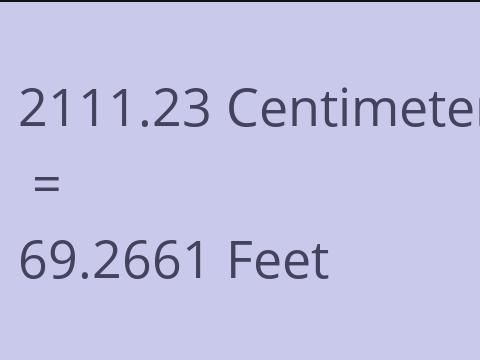 2111.23 CM TO FEET