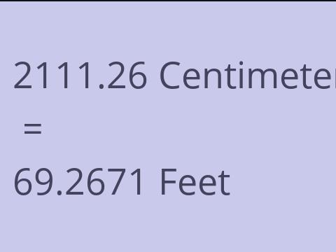 2111.26 CM TO FEET
