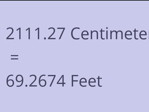2111.27 CM TO FEET