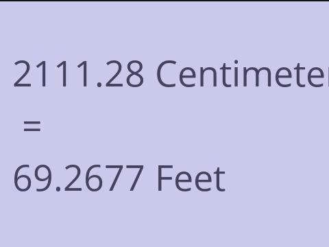 2111.28 CM TO FEET