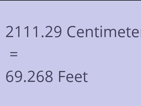 2111.29 CM TO FEET