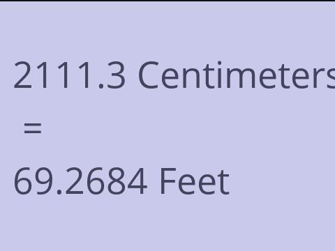 2111.3 CM TO FEET