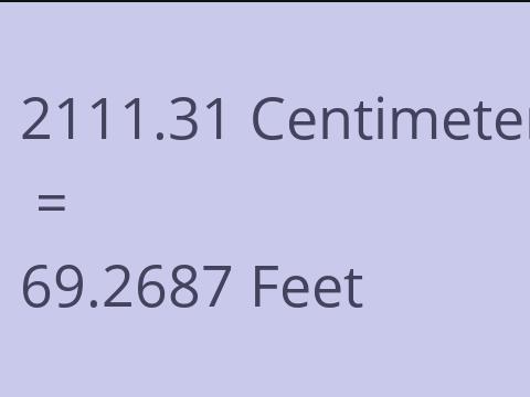 2111.31 CM TO FEET