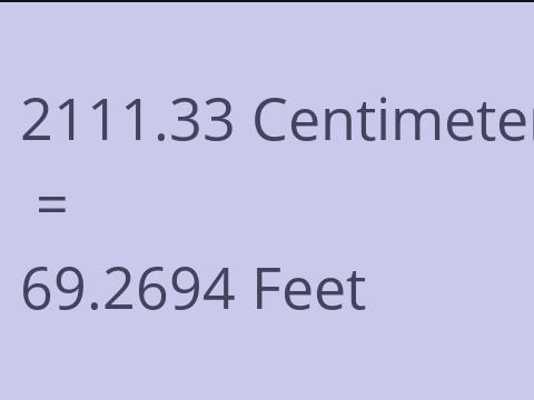 2111.33 CM TO FEET