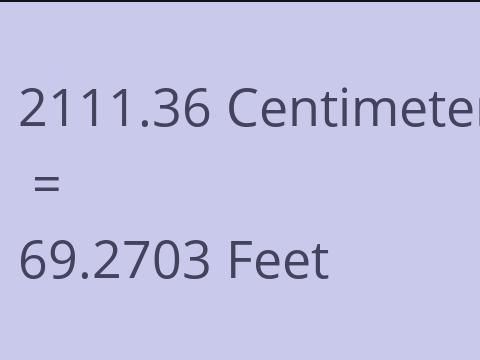 2111.36 CM TO FEET