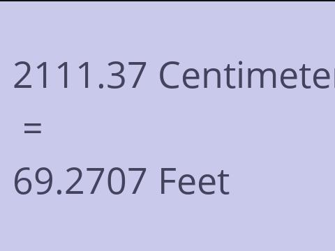 2111.37 CM TO FEET