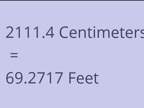 2111.4 CM TO FEET