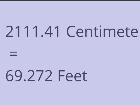 2111.41 CM TO FEET