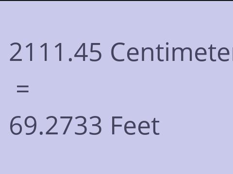 2111.45 CM TO FEET