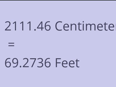 2111.46 CM TO FEET