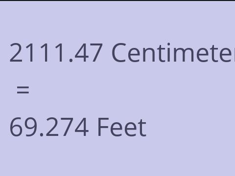 2111.47 CM TO FEET