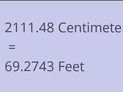 2111.48 CM TO FEET