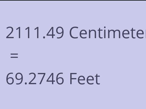 2111.49 CM TO FEET