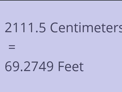 2111.5 CM TO FEET