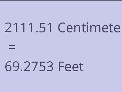 2111.51 CM TO FEET