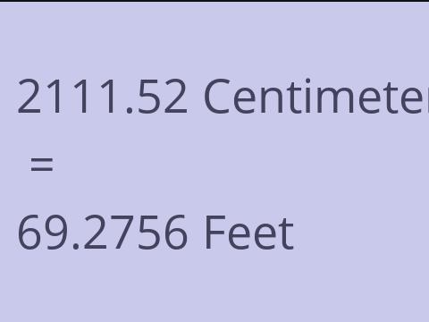 2111.52 CM TO FEET