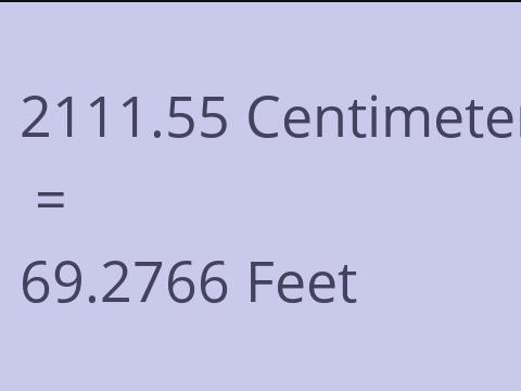 2111.55 CM TO FEET