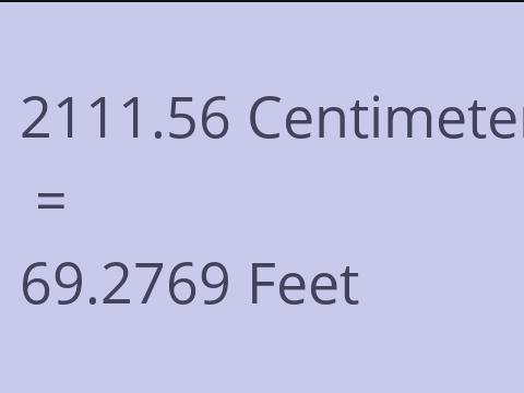 2111.56 CM TO FEET