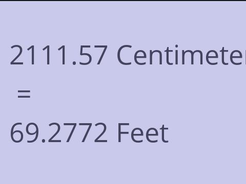 2111.57 CM TO FEET
