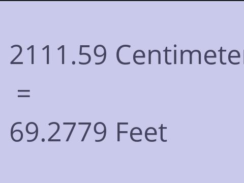 2111.59 CM TO FEET