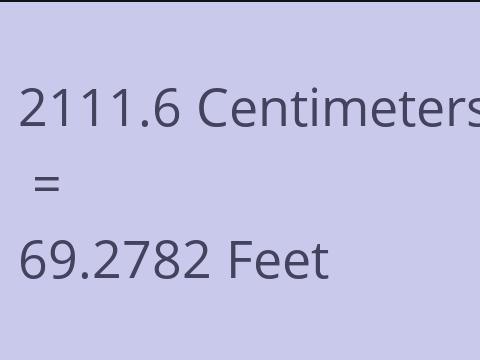 2111.6 CM TO FEET