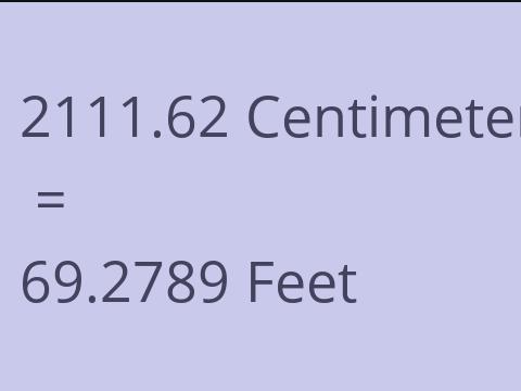 2111.62 CM TO FEET