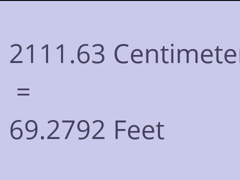 2111.63 CM TO FEET