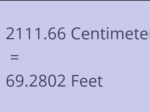 2111.66 CM TO FEET
