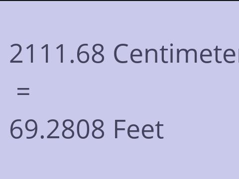 2111.68 CM TO FEET