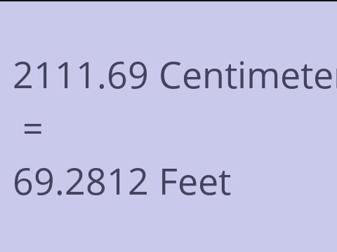 2111.69 CM TO FEET