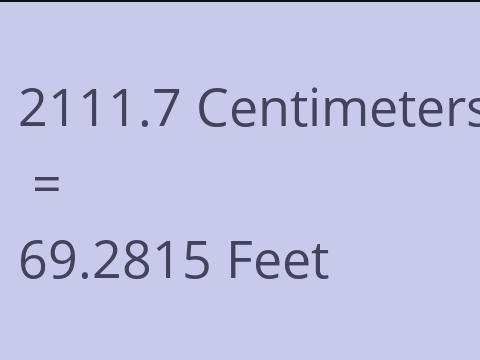 2111.7 CM TO FEET