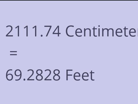 2111.74 CM TO FEET