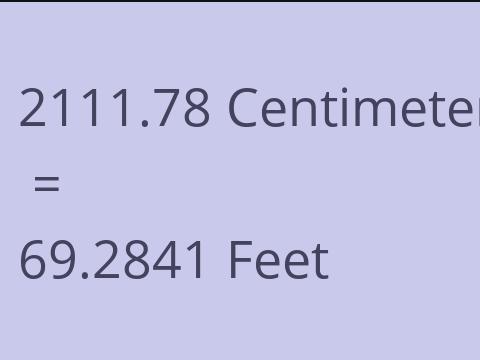 2111.78 CM TO FEET