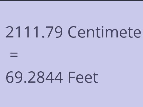 2111.79 CM TO FEET