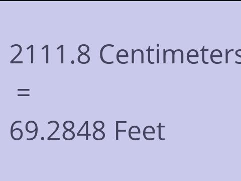 2111.8 CM TO FEET