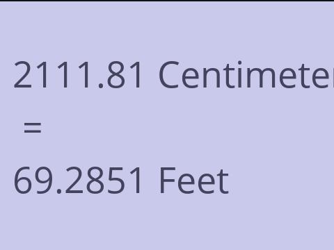 2111.81 CM TO FEET