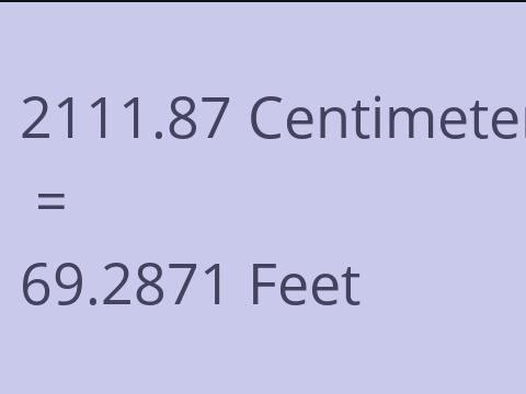 2111.87 CM TO FEET
