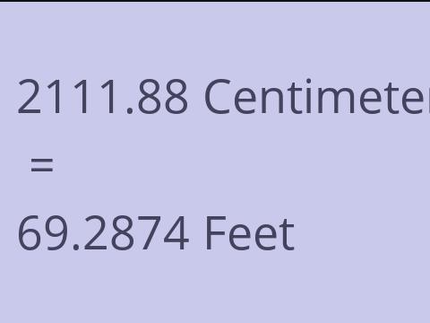 2111.88 CM TO FEET