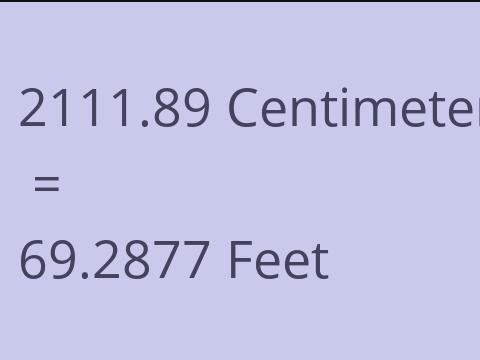 2111.89 CM TO FEET