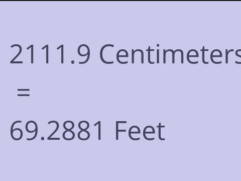 2111.9 CM TO FEET