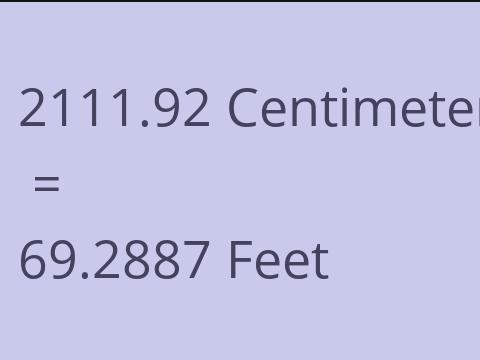 2111.92 CM TO FEET