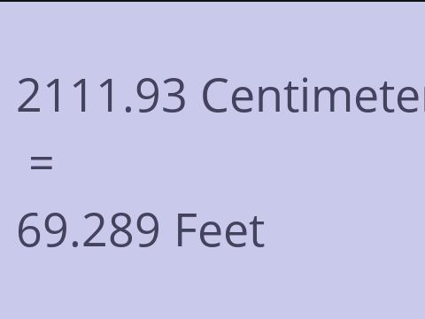 2111.93 CM TO FEET