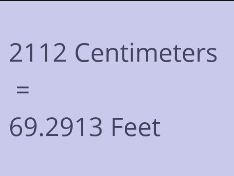 2112 CM TO FEET