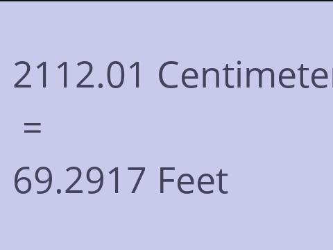 2112.01 CM TO FEET