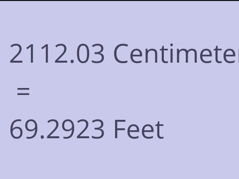 2112.03 CM TO FEET