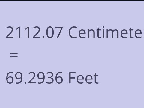 2112.07 CM TO FEET