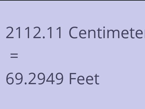 2112.11 CM TO FEET