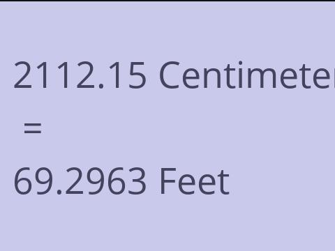 2112.15 CM TO FEET