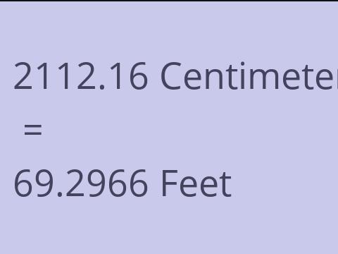 2112.16 CM TO FEET